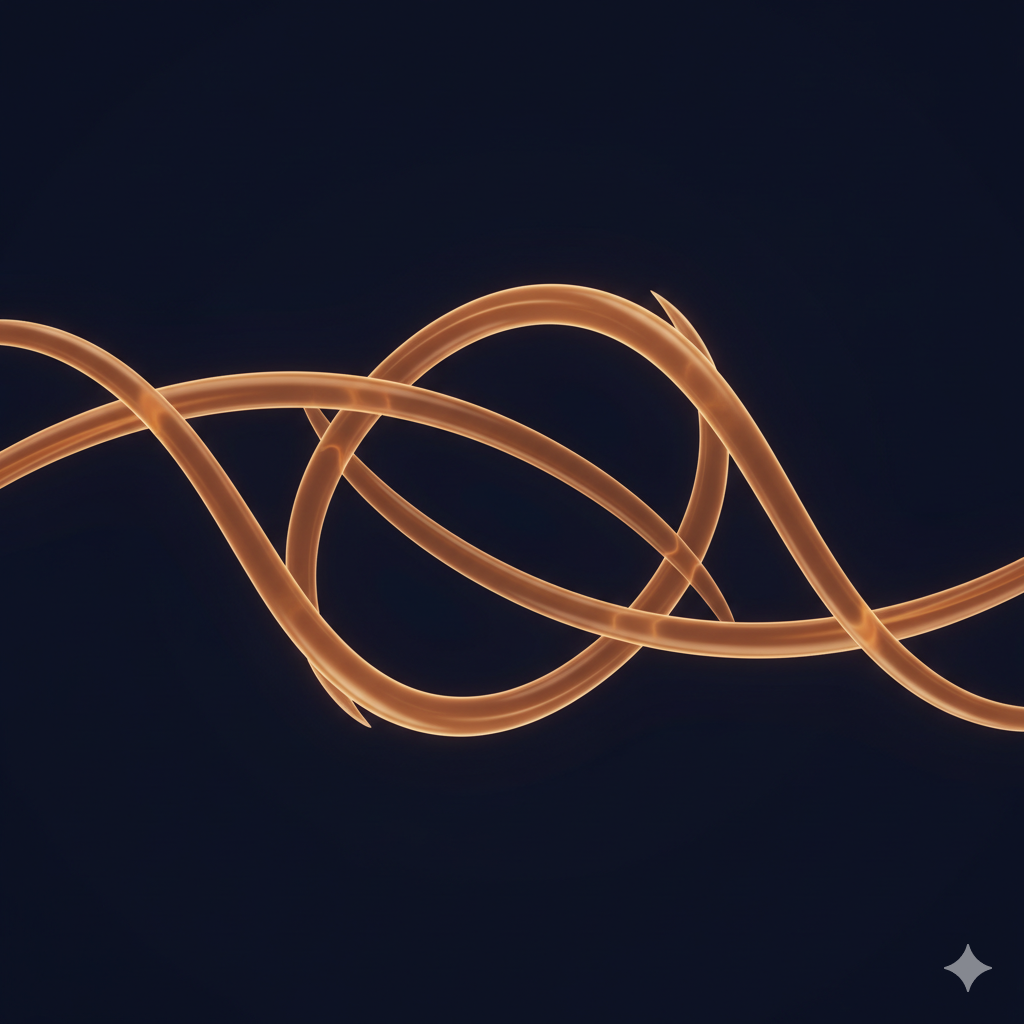 Abstract intertwined shapes representing connection